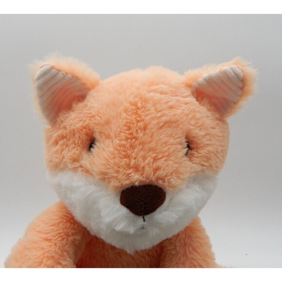 Spark Create Imagine Peach Fox 9 In Plush Baby Toy Lovey Rattle Crinkle Sewn Eye - Picture 8 of 9